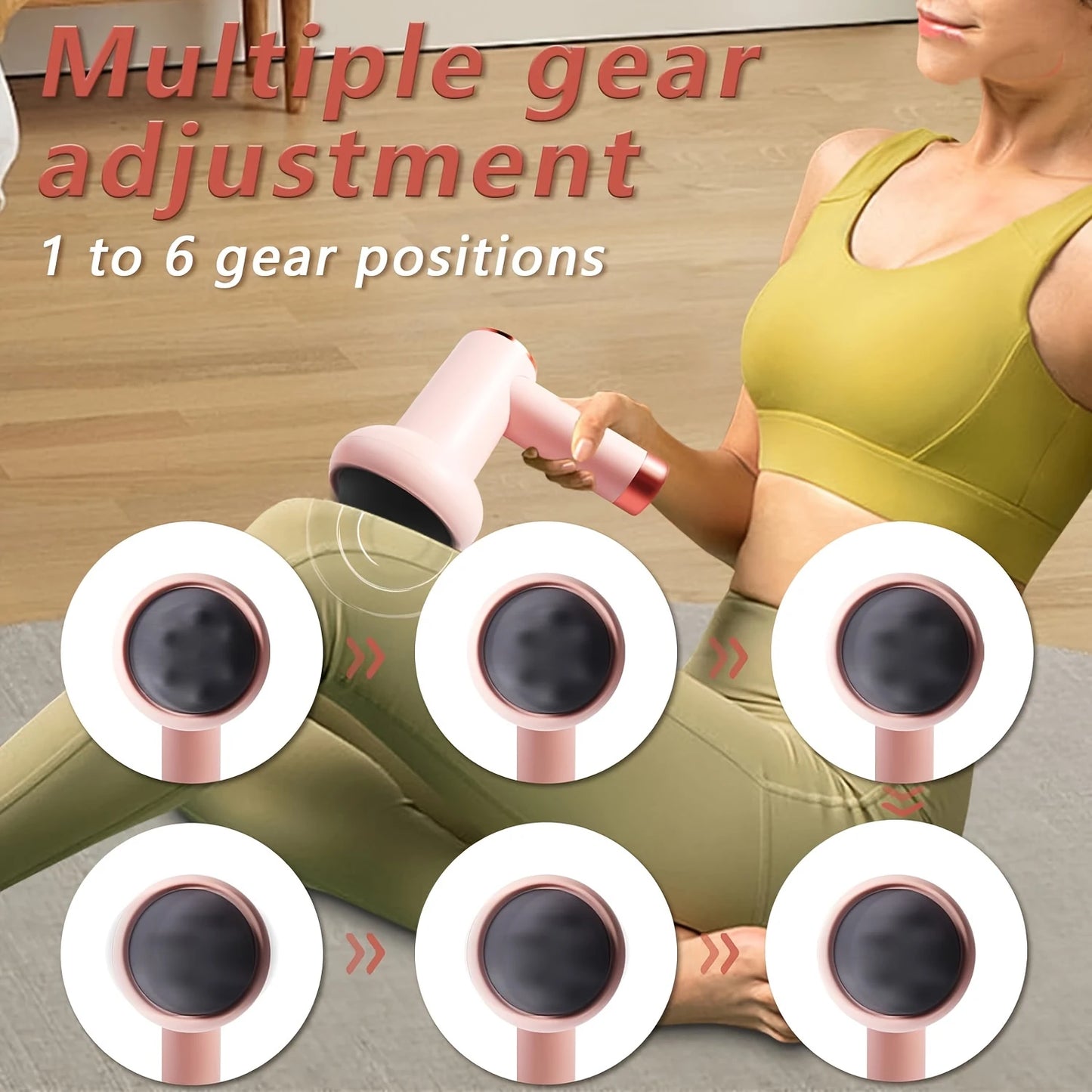 Professional Deep Tissue Massage Gun - Vibrating Massager for Full Body, Abdomen, Legs, Waist - Handheld Multifunctional Beauty