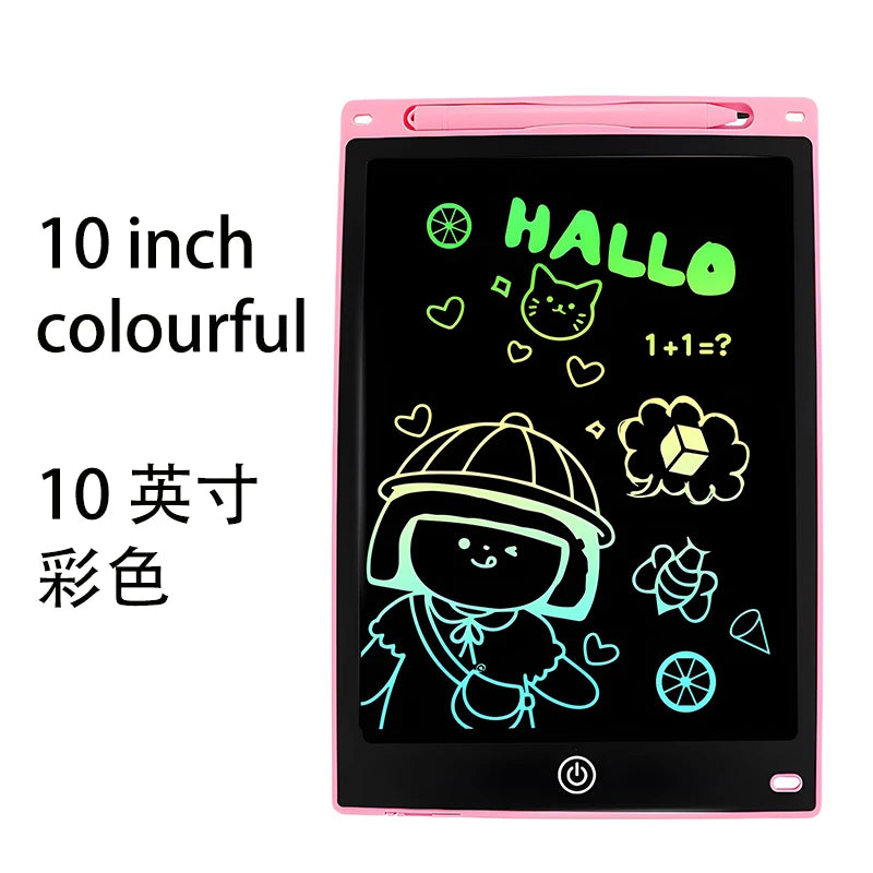10inch LCD Writing Tablet Magic Drawing Board Kids Graffiti Sketchpad Electronic Handwriting Blackboard Colorful Drawing Board
