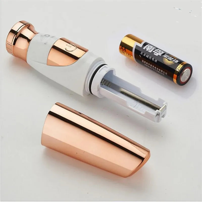 Portable electric women's shaver, bikini area and leg hair removal, foil blade shaver