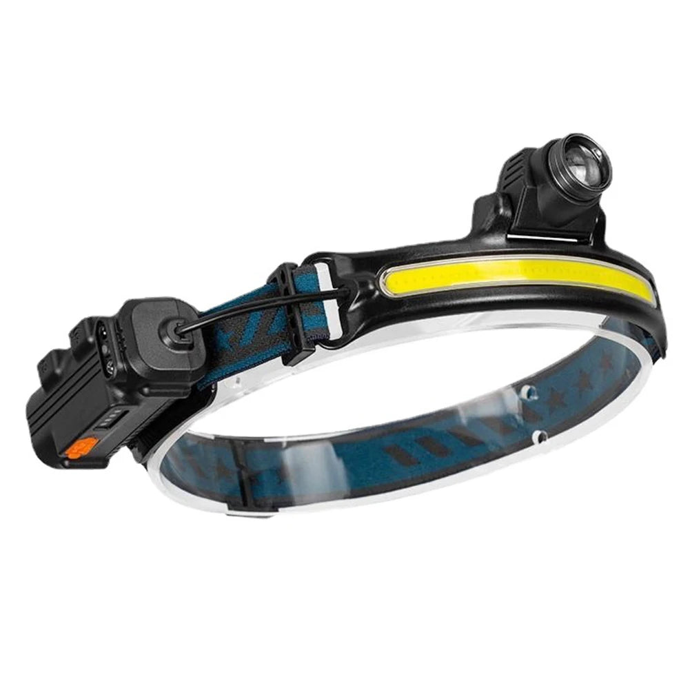 XPG+COB LED Zoom Induction Headlamp Motion Sensor Camping Headlight USB Rechargeable Super Bright Headlight for Hiking Fishing
