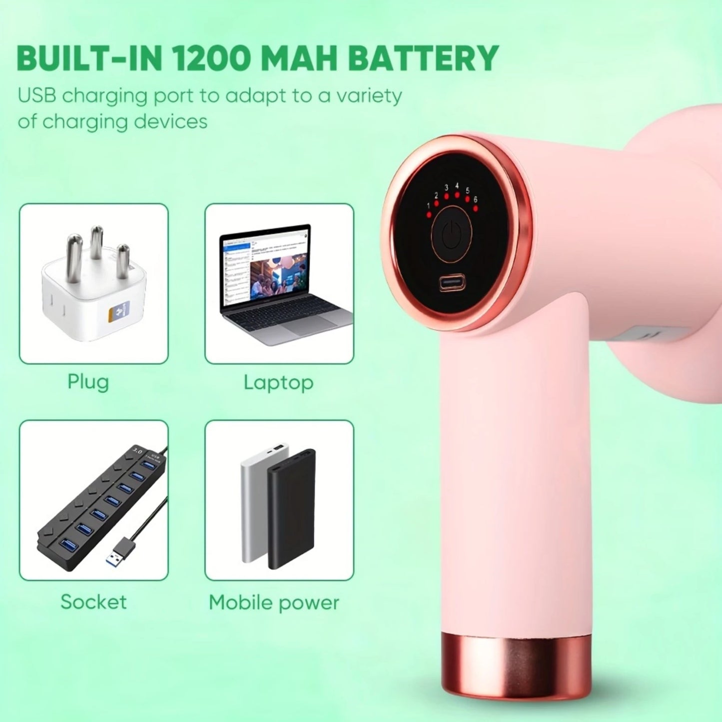 Professional Deep Tissue Massage Gun - Vibrating Massager for Full Body, Abdomen, Legs, Waist - Handheld Multifunctional Beauty