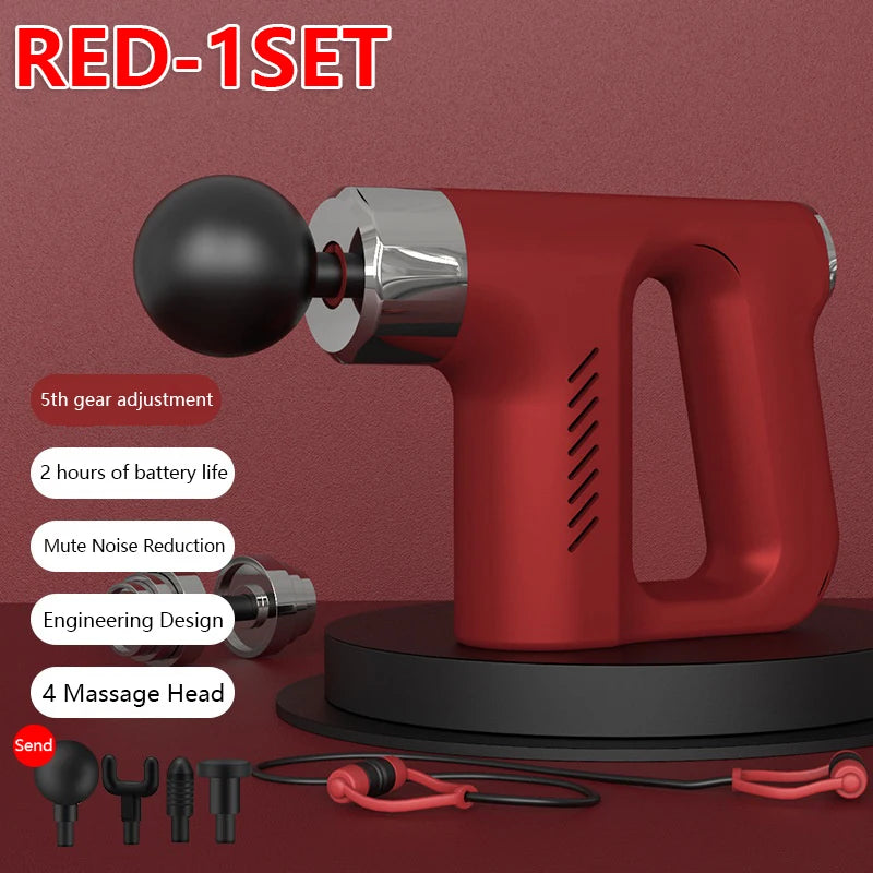 Smart High Frequency Massage Gun Electric Deep Tissue Muscle Relax Body Massager for Fitness Recovery Fascia Therapy