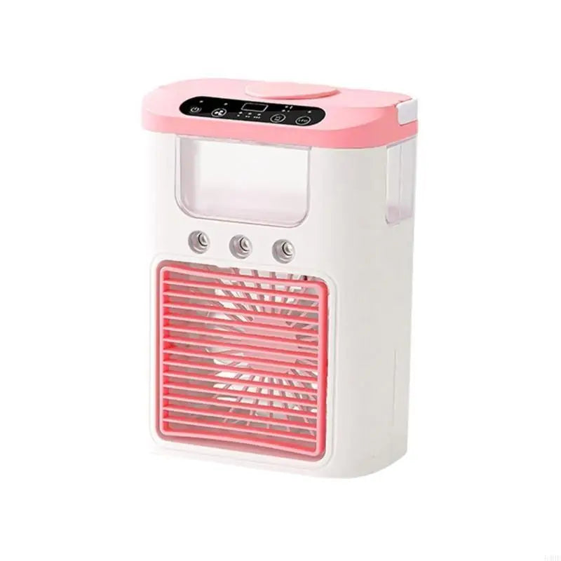 54HE Portable Air Conditioner Fan Humidifying Fan Desktop Fan with Night Light Household Sprayer Refrigeration Conditioner