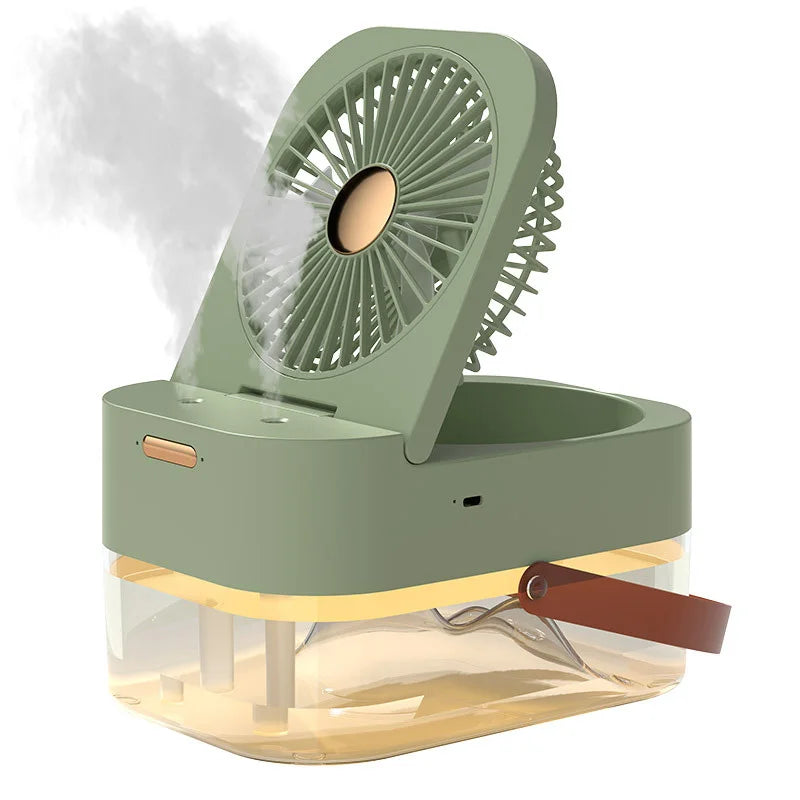 Summer Portable Air Conditioner Fan With Remote Controls Timer Sleep Night Light 3 Speeds Add Ice Fragrance Diffuser Humidifier