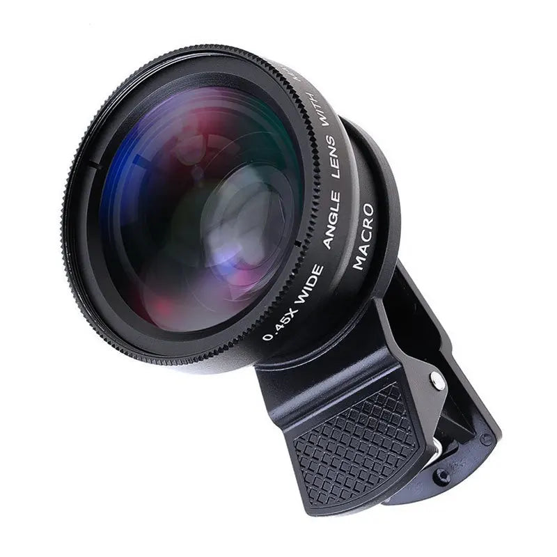 Multi Functions Universal Mobile Phone 37MM 0.45X Wide Angle & 12.5x Macro Len Kit HD Camera Lens for Phone Android Cellphone