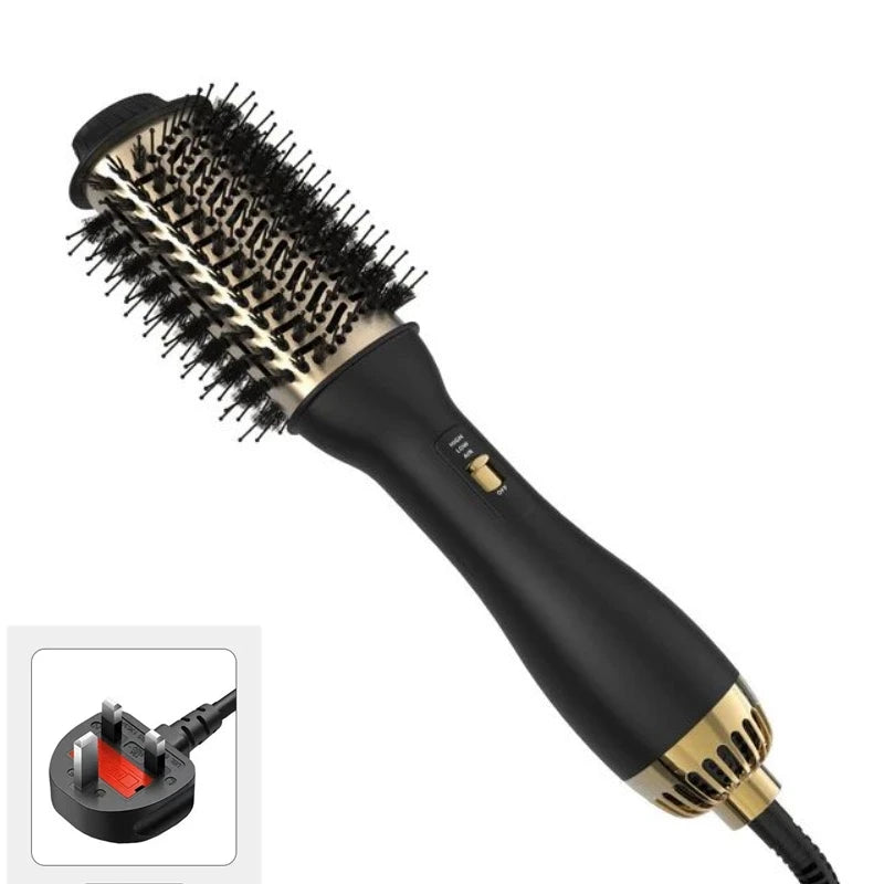4-in-1 Travel Dual Voltage Hair Dryer Brush Blow Dryer Brush,Portable 2 inch Mini Hot Air Brush,Travel Hair Styler/Volumizer/Str
