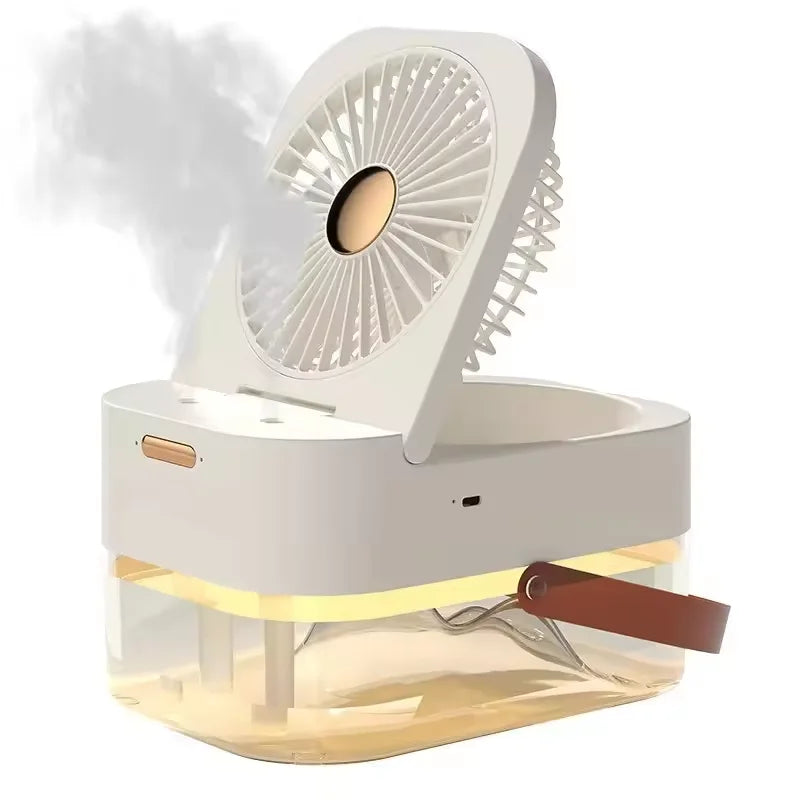 Summer Portable Air Conditioner Fan With Remote Controls Timer Sleep Night Light 3 Speeds Add Ice Fragrance Diffuser Humidifier