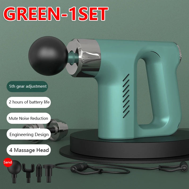 Smart High Frequency Massage Gun Electric Deep Tissue Muscle Relax Body Massager for Fitness Recovery Fascia Therapy