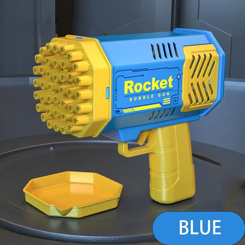 40 Hole Rocket Launcher Handheld Portable Electric Automatic Bubble Gun for Boys and Girls (Without Bubble Water)