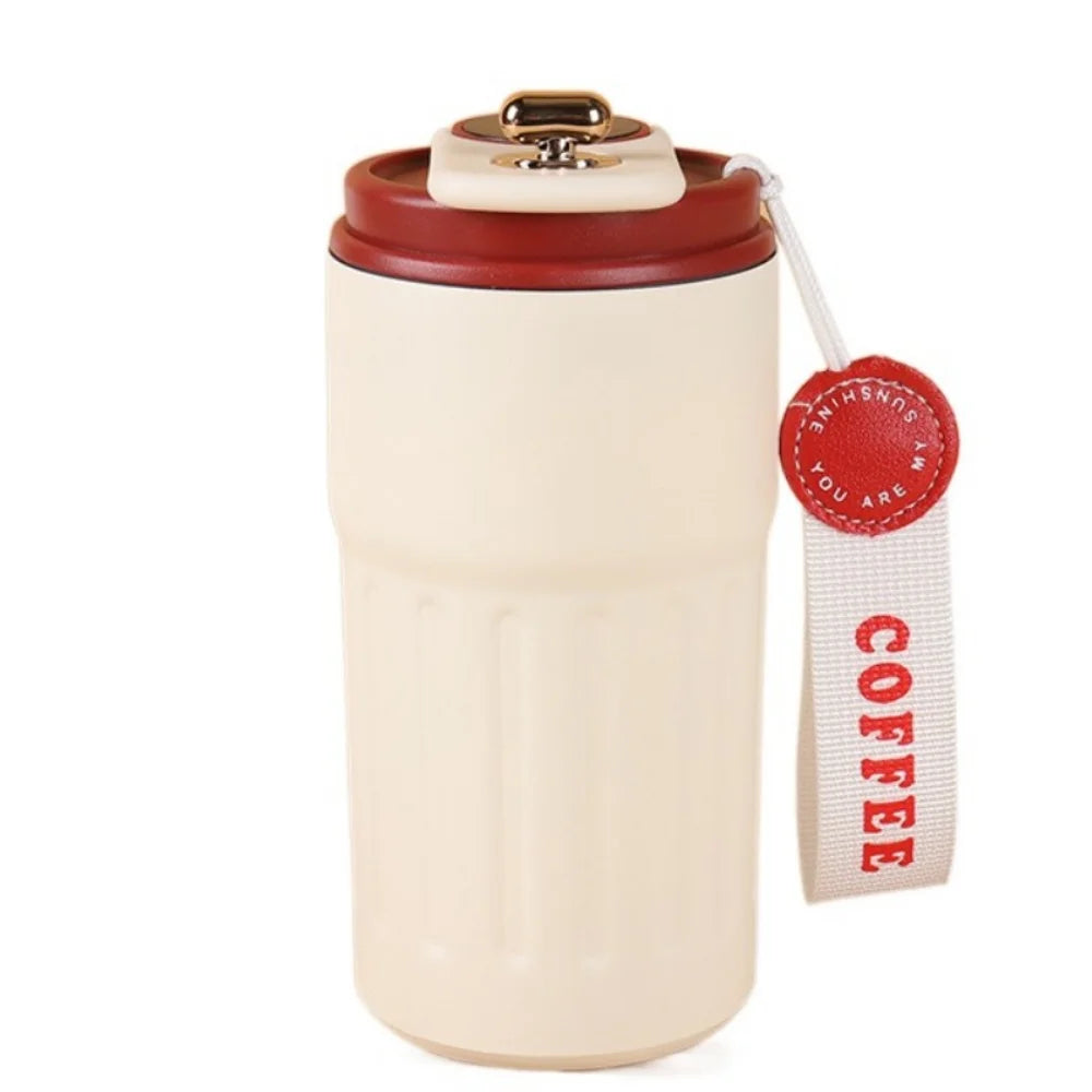 Gift 450ML Thermal Water Bottle Portable Large Capacity Coffee Thermos Cup Digital Intelligent Drinking Bottle Kitchen Supplies