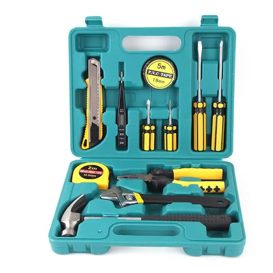12/16PCS Repair Tool Set Maintenance Tool Kits for Homeowner General Hand Tool Set and Toolbox Storage Case