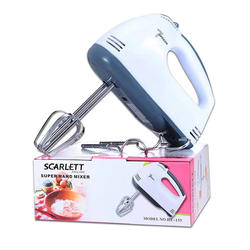 Factory supply YR Handheld electric egg beater, household automatic mixer, egg white and cream beater, mini 7-speed white