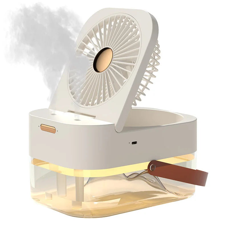 Summer Portable Air Conditioner Fan With Remote Controls Timer Sleep Night Light 3 Speeds Add Ice Fragrance Diffuser Humidifier