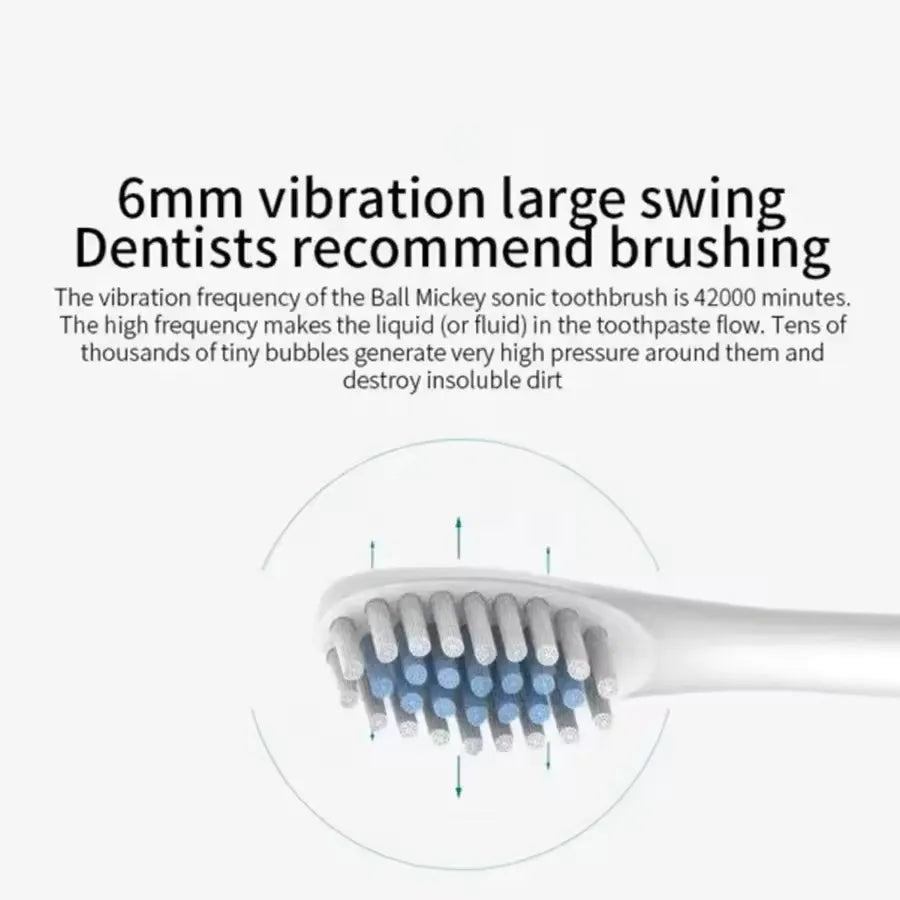 Soft Bristled Electric Toothbrush For Adult Household Use, 18 Speed Metal Shaft USB Charging Toothbrush 6 Cleaning Modes