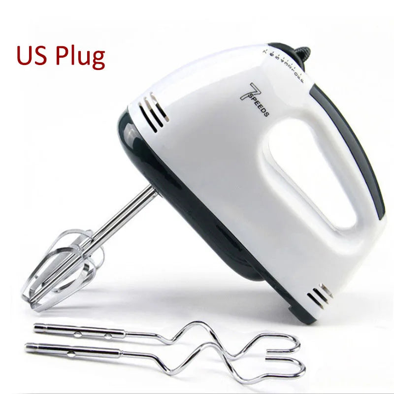 Factory supply YR Handheld electric egg beater, household automatic mixer, egg white and cream beater, mini 7-speed white
