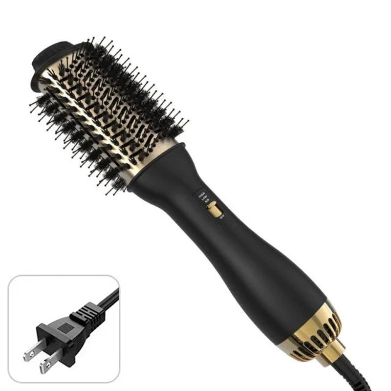 4-in-1 Travel Dual Voltage Hair Dryer Brush Blow Dryer Brush,Portable 2 inch Mini Hot Air Brush,Travel Hair Styler/Volumizer/Str
