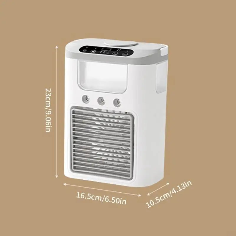 54HE Portable Air Conditioner Fan Humidifying Fan Desktop Fan with Night Light Household Sprayer Refrigeration Conditioner