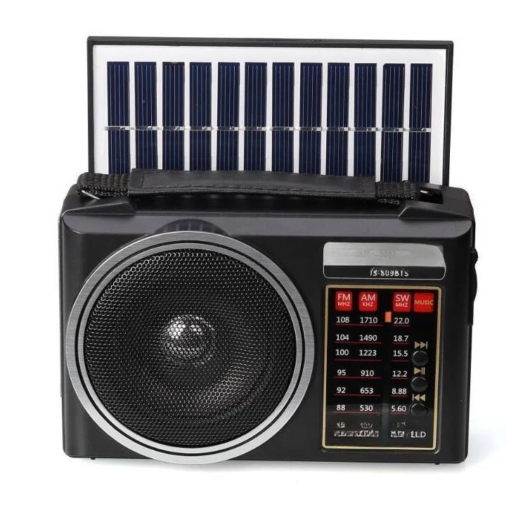 Retro Multifunctional Outdoor Bluetooth Speaker Audio Emergency Card Solar Radio