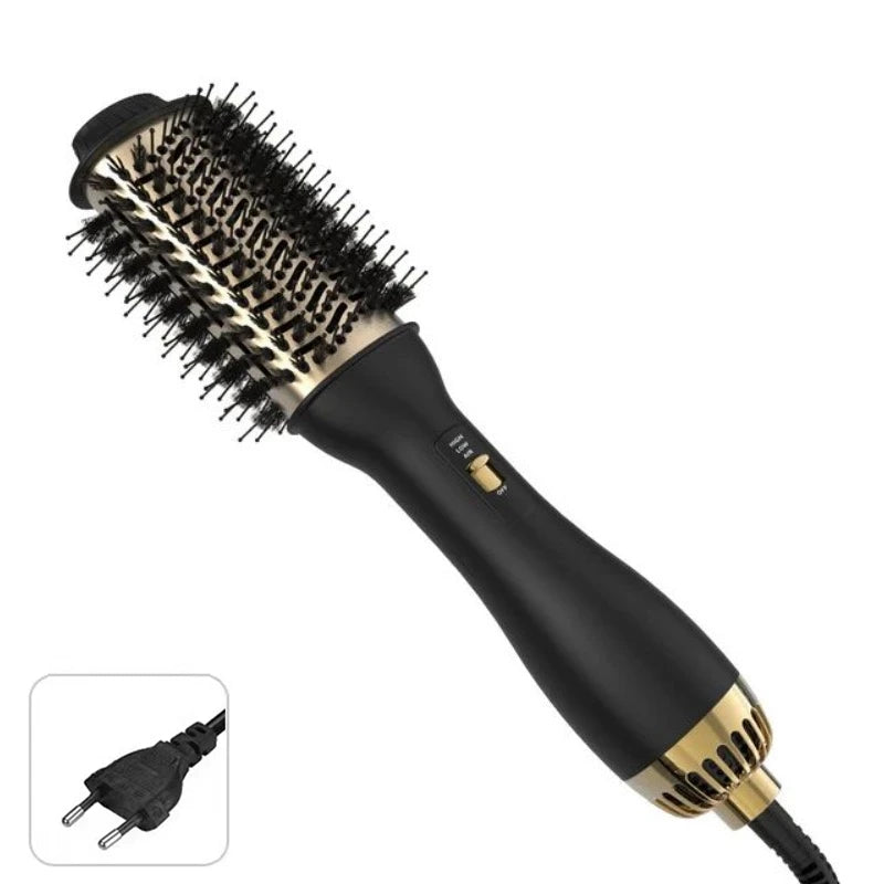 4-in-1 Travel Dual Voltage Hair Dryer Brush Blow Dryer Brush,Portable 2 inch Mini Hot Air Brush,Travel Hair Styler/Volumizer/Str