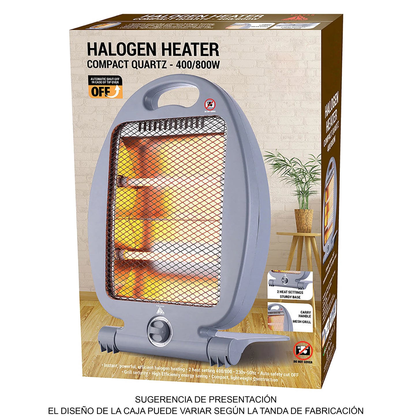 Electric Air Heater 800W at 1200W with Silent Quartz Tubes with Temperature Regulator High Performance Stove Radiator Home Bathroom Vertical with Handle and Instant Heat Thermostat Regulator