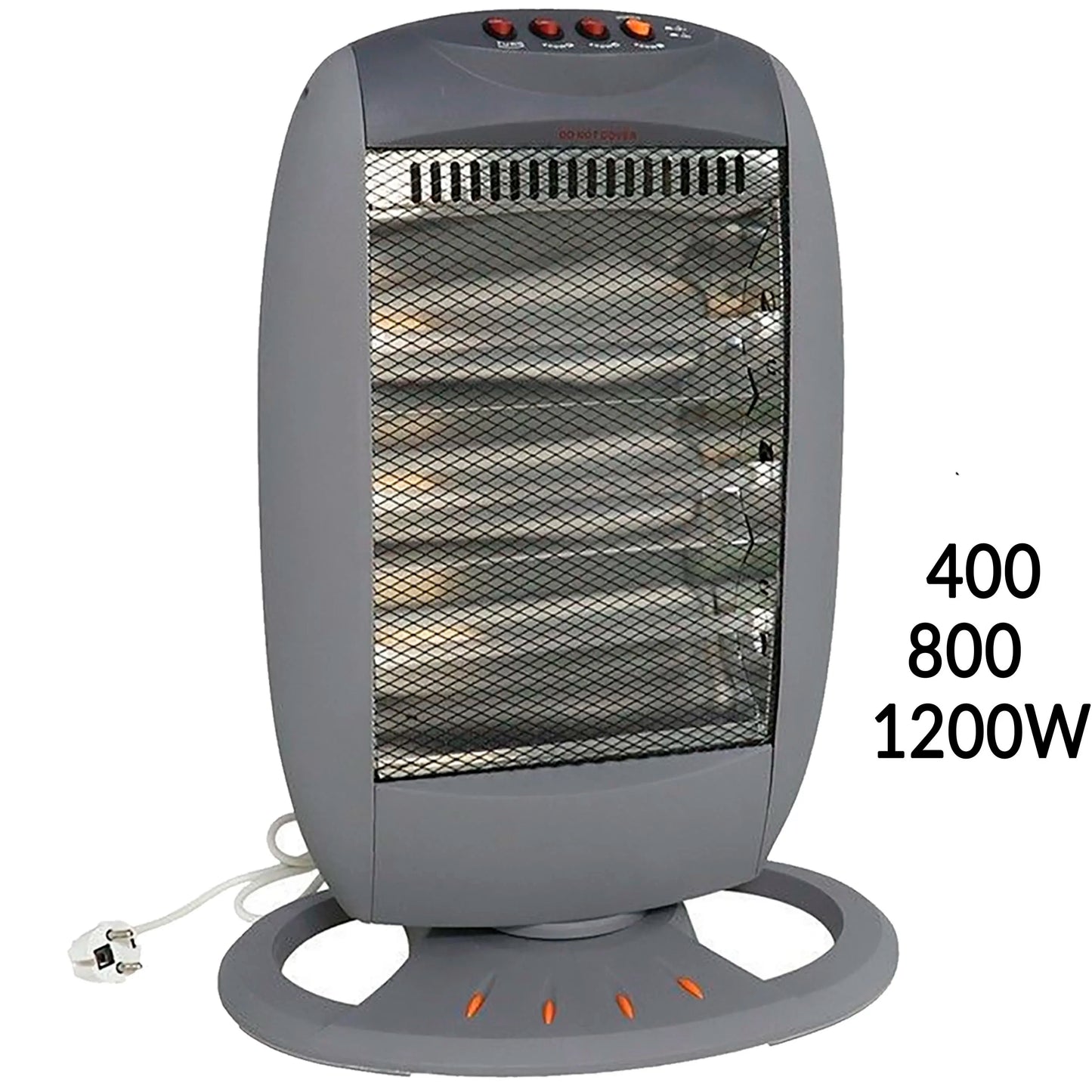 Electric Air Heater 800W at 1200W with Silent Quartz Tubes with Temperature Regulator High Performance Stove Radiator Home Bathroom Vertical with Handle and Instant Heat Thermostat Regulator