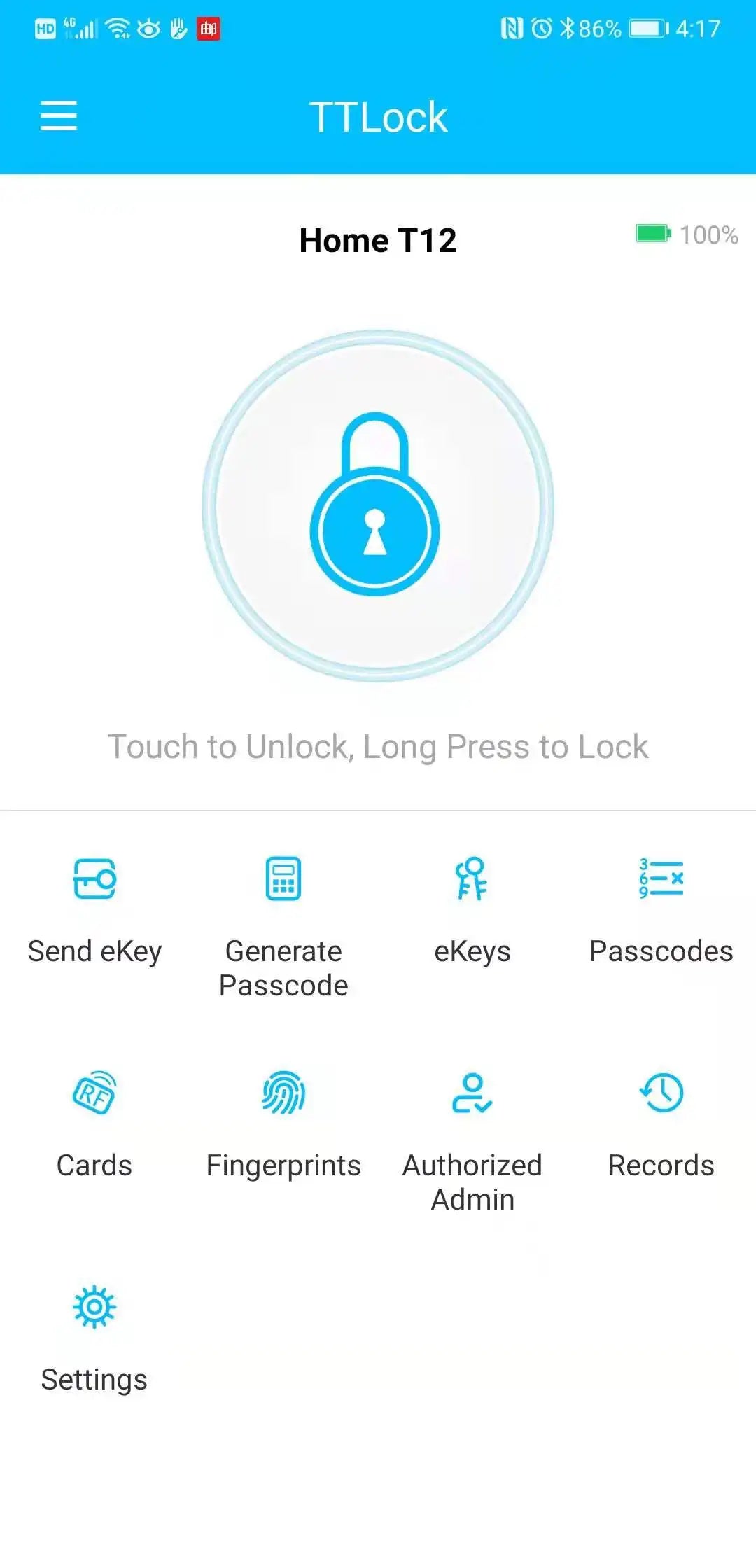 TTLock/tuya APP Smart Fingerprint Lock password code Door Lock Bluetooth Biometric fingerprint lock Electronic Handle Lock