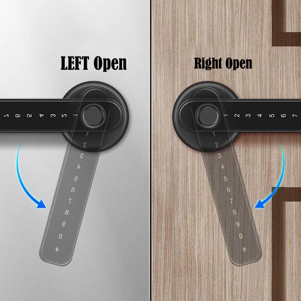 TTLock/tuya APP Smart Fingerprint Lock password code Door Lock Bluetooth Biometric fingerprint lock Electronic Handle Lock