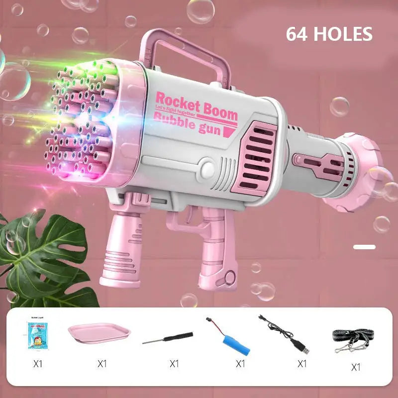 Hot Sales Electric Bubble Gun Gatlin Bubble Gun Machine Soap Bubbles  Magic Bubble for Bathroom  Outdoor Toys For Children