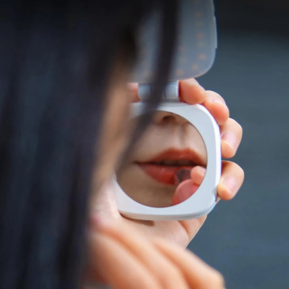 Magnetic Phone Selfie Light Mobile Phone Fill Light with Mirror Pocket Light Folding LED Phone Fill Light for Makeup Photography