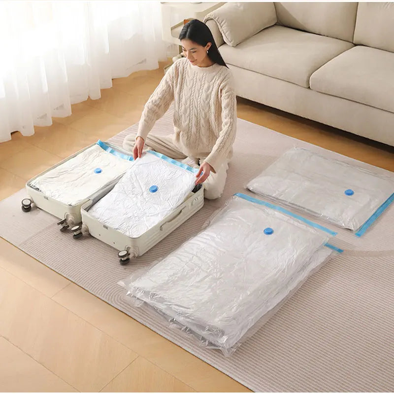Thickened Vacuum Compression Bag Transparent Quilt Vacuum Bag Storage Bag Household Clothing Storage And Sorting Bag