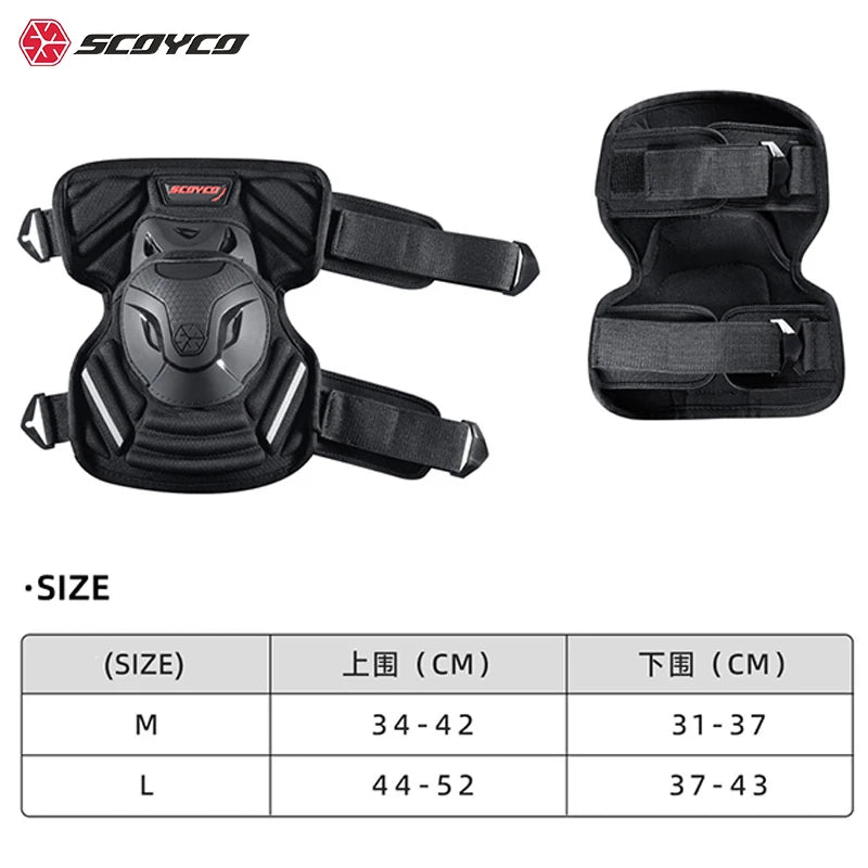 SCOYCO Motorcycle Knee Pads Motorbike Riding Guards Protection Equipment Gear Motocross MTB Bike Joelheira Kneepad Safety Guards