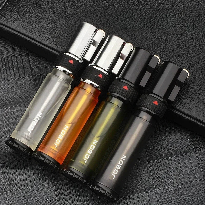 2025 New JOBON Jet Flint Lighter Windproof Gas Torch Lighter Inflated Butane Metal Grinding Wheel Lighter Christmas Gift Men