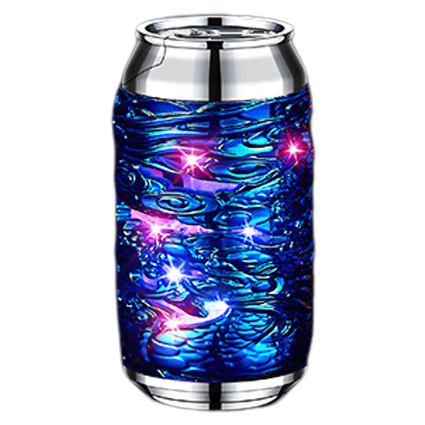 Windproof Straight Red Flame Butane Inflatable Lighter 3D Relief Dragons Lighter with Colorful Light