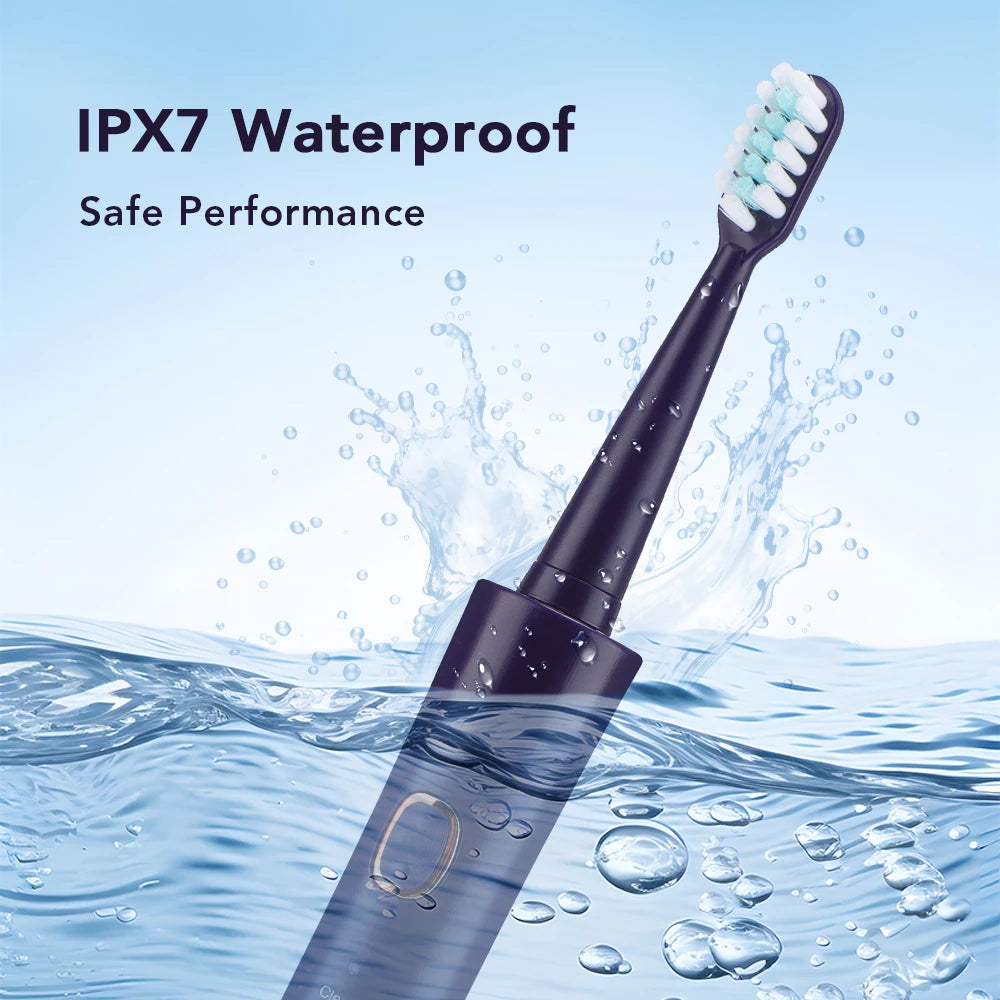 Electric Toothbrush For Adults USB Rechargeable Sonic Toothbrush 6 Modes Cleaning Teeth Brush With 4PCS Replacement Heads IPX7