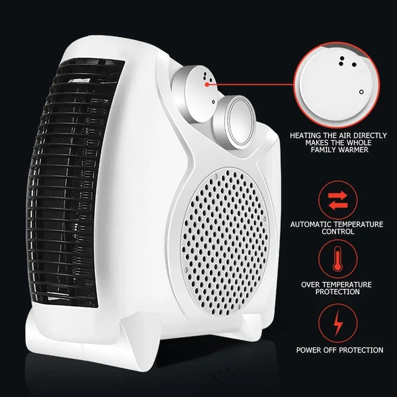 Portable Electric Heater Automatic Temperature Control Desktop Mini Fan Bedroom Heating Fast Heater Electric Air Heater Fan
