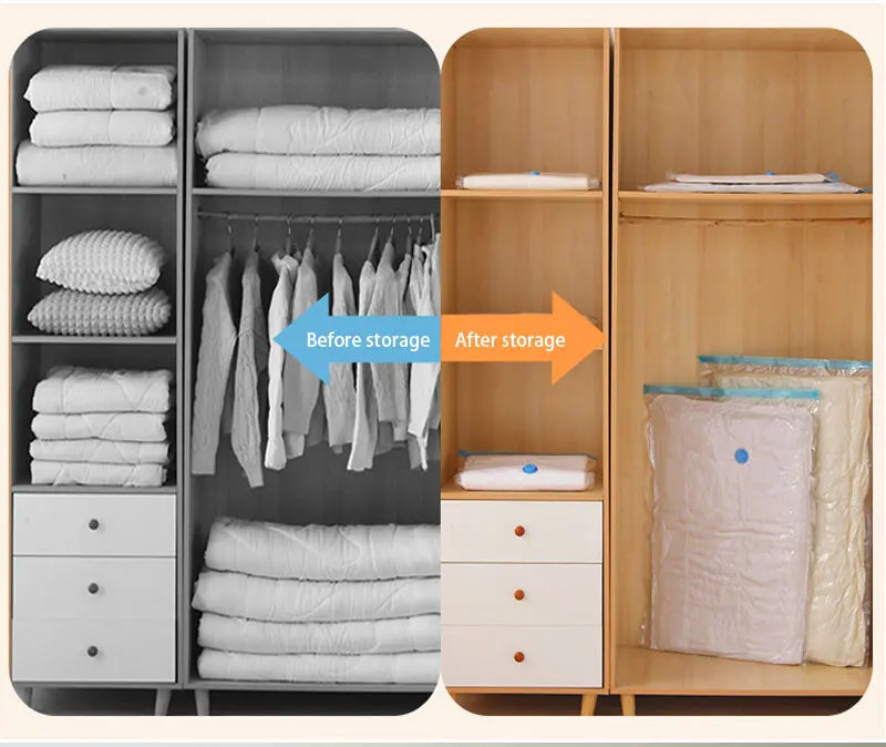 Thickened Vacuum Compression Bag Transparent Quilt Vacuum Bag Storage Bag Household Clothing Storage And Sorting Bag