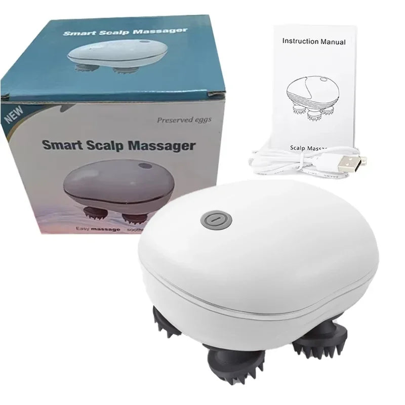 Electric Scalp Head Massager Red Light Therapy Antistress Relax Body Massage Remove Muscle Tension Tiredness Massageador Tool