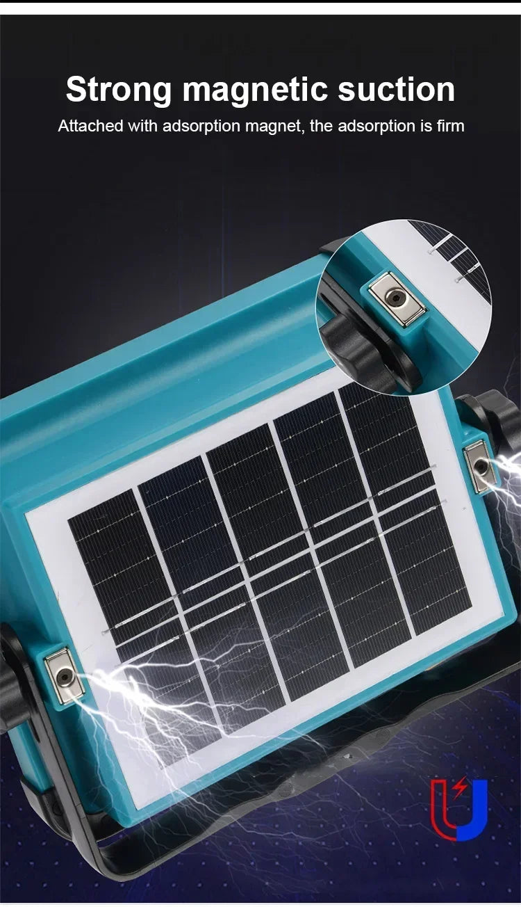 Superbright 1000watt Portable Camping Tent Lamp USB Rechargeable LED Solar Flood Light Outdoor waterproof Work Repair Lighting