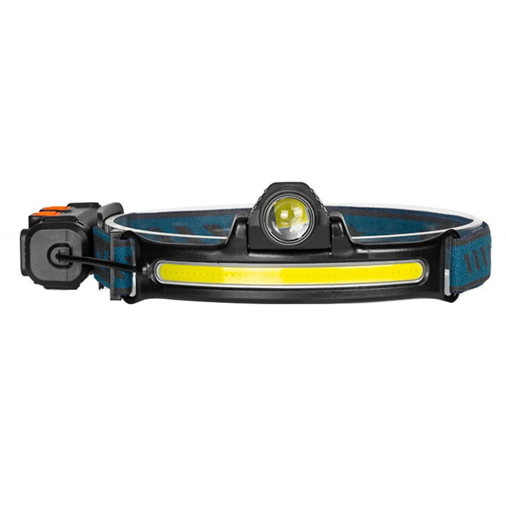 XPG+COB LED Zoom Induction Headlamp Motion Sensor Camping Headlight USB Rechargeable Super Bright Headlight for Hiking Fishing