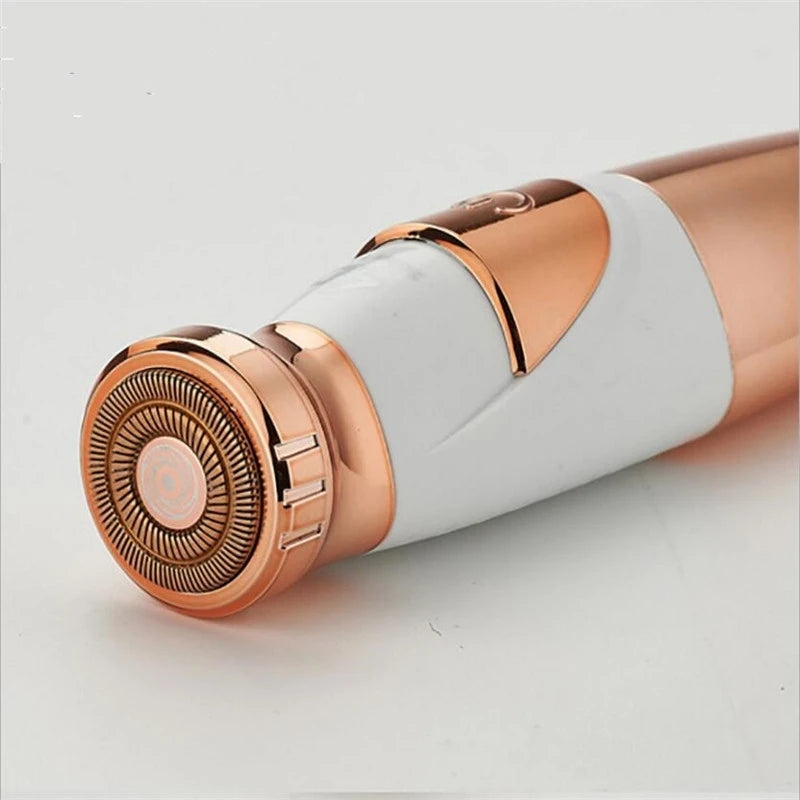 Portable electric women's shaver, bikini area and leg hair removal, foil blade shaver