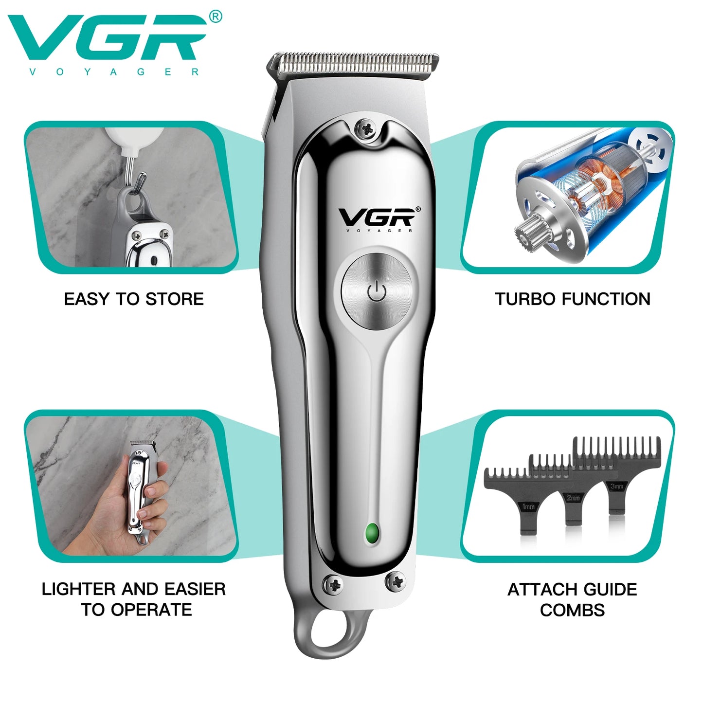 VGR Men's Electric Trimmer/Shaver/Clipper V-071