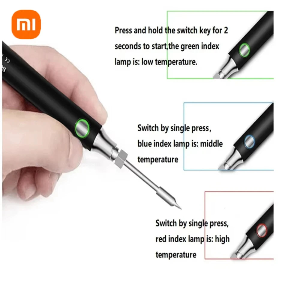 Wireless Charging Electric Soldering Iron Solder Iron Mini Portable Soldering Iron Tip Rework Accessories Tool Parts NEW