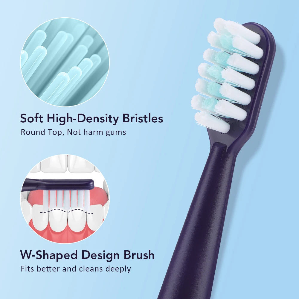 Electric Toothbrush For Adults USB Rechargeable Sonic Toothbrush 6 Modes Cleaning Teeth Brush With 4PCS Replacement Heads IPX7