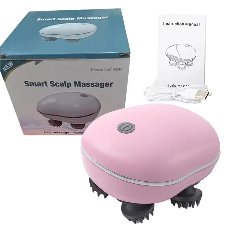 Electric Scalp Head Massager Red Light Therapy Antistress Relax Body Massage Remove Muscle Tension Tiredness Massageador Tool