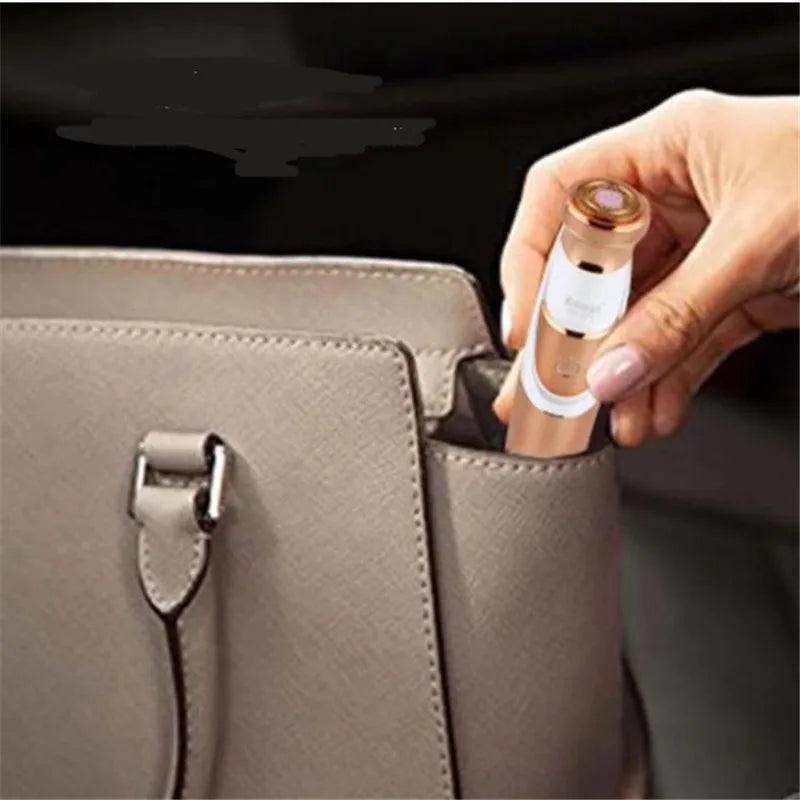 Portable electric women's shaver, bikini area and leg hair removal, foil blade shaver