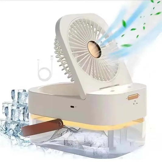Summer Portable Air Conditioner Fan With Remote Controls Timer Sleep Night Light 3 Speeds Add Ice Fragrance Diffuser Humidifier