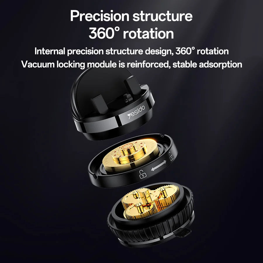 Ultra Strong Magnetic Phone Holder Foldable Design 360° Adjustable Vacuum Mount for Car Desk Bathroom Universal Use 2025 New