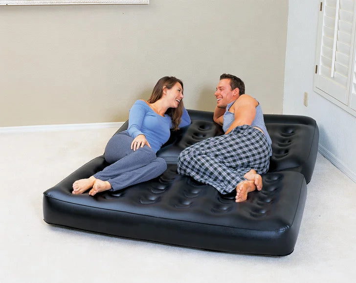 Hot Sale 5 in 1 Inflatable Sofa Bed,fast Delivery Inflatable air Sofa Bed,air Filled Inflatable Sofa Furniture  in STOCK