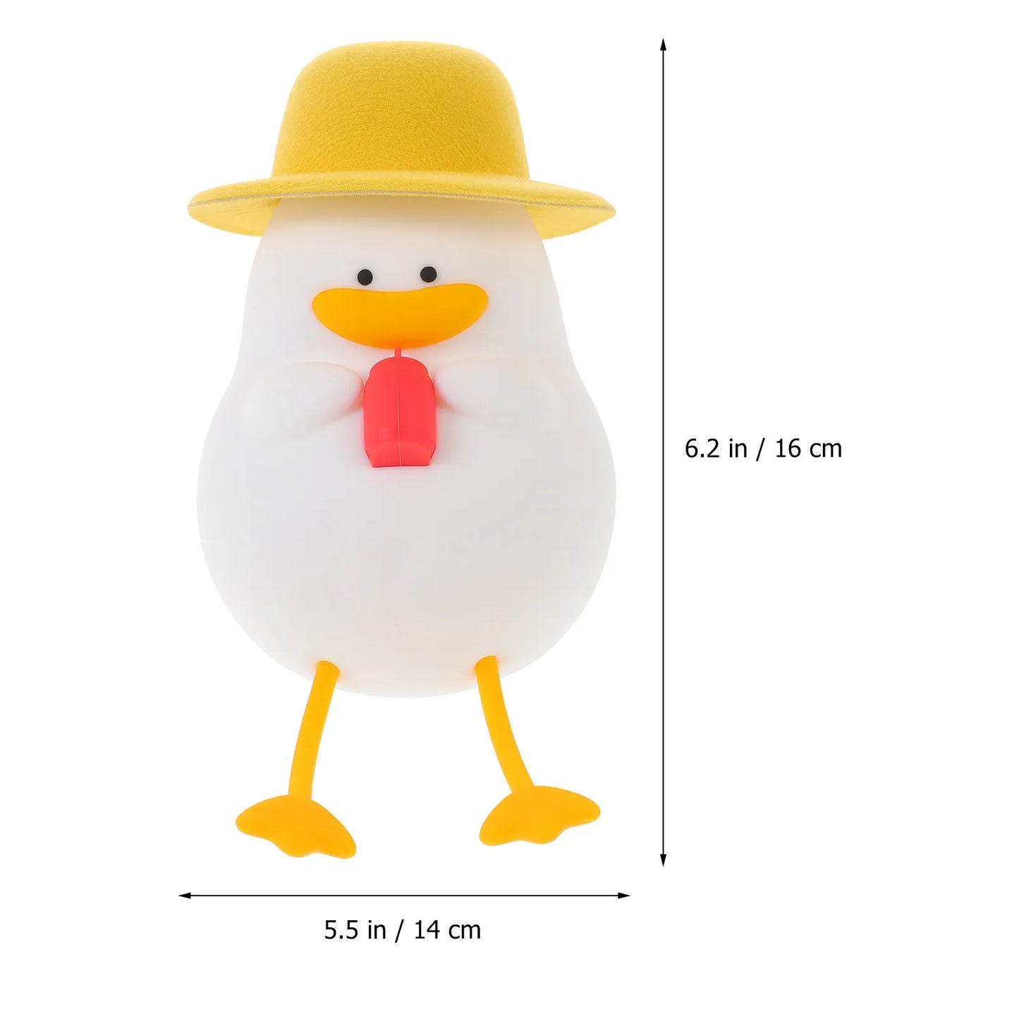 Duck Night Light Soft Silicone Tap-Controlled LED Nursery Lamp for Bedroom Aesthetic Decorative Nightlight Lamp Small