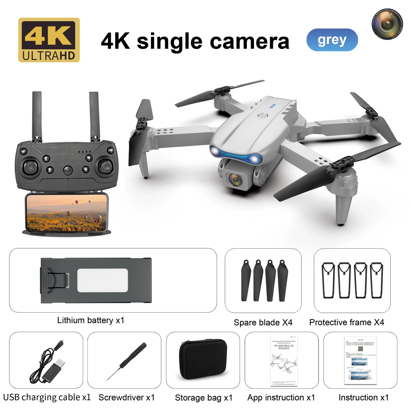 New E99 K3 Mini Drone 4K Pro HD Dual Camera High Hold Mode with WiFi FPV Foldable Aerial Photography RC Quadcopter Helicopter